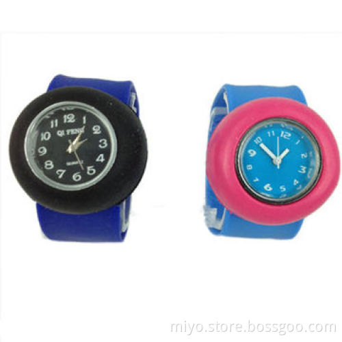 Children's Slap Watch in Silicone Case and Strap, Various Colors for Choice, Fancy and Beautiful